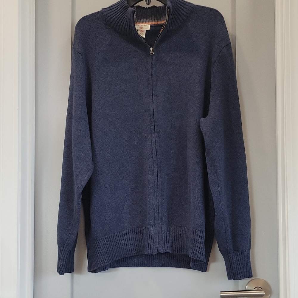 Dockers Men's Blue Full-Zip Sweater